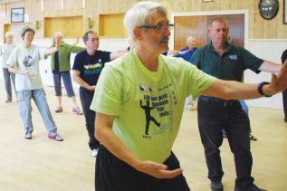 John Pariselli practising Tai Chi at the weekly Sharbot Lake class